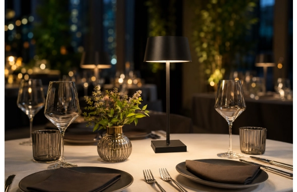 Lampy LED Duni – eleganckie oświetlenie stołu dla restauracji, hoteli i eventów